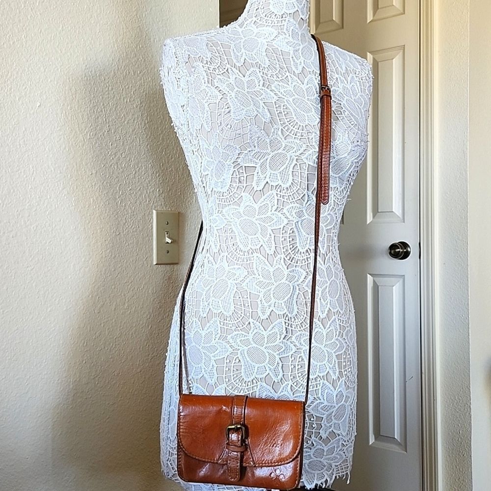 Patricia Nash Torri Leather Crossbody Bag Boho Chic Western Festival Earthy